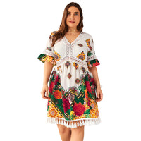 Vintage Chiffon Dress for Women – French Floral Tea Break Style Haielin