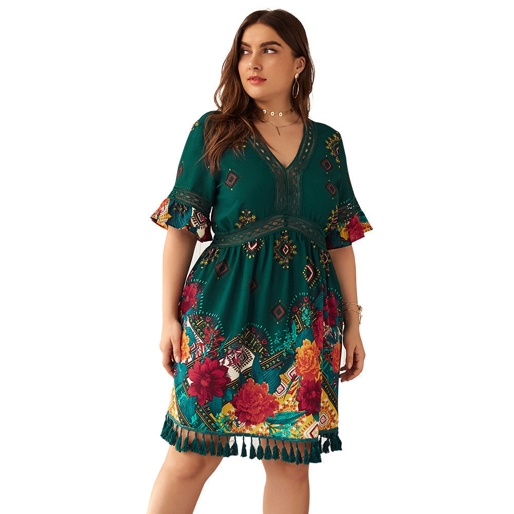 Vintage Chiffon Dress for Women – French Floral Tea Break Style Haielin