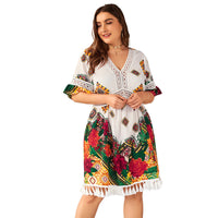 Vintage Chiffon Dress for Women – French Floral Tea Break Style Haielin