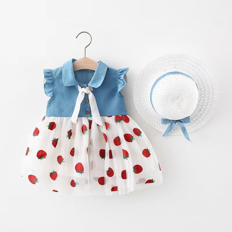Fashion Girls Dress Streamer Denim Haielin