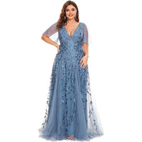 Women's Plus Size Bridesmaid Dress – Sequined Fishtail Gown Haielin