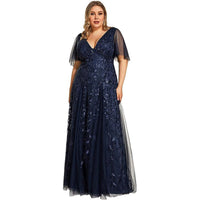 Women's Plus Size Bridesmaid Dress – Sequined Fishtail Gown Haielin