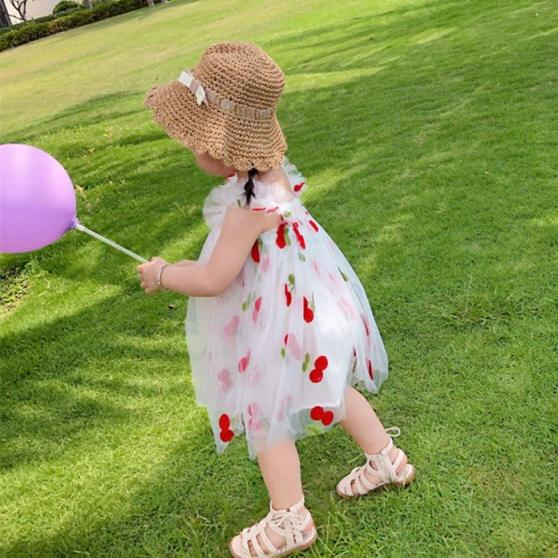 Flower Girl Dress Summer Princess White Gauze Skirt Haielin