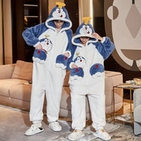 Couple Pajamas Dinosaur One-Piece Winter Homewear Set Haielin