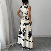 Women’s Sleeveless Blouse Lace-Up Skirt | Elegant Summer Look Haielin