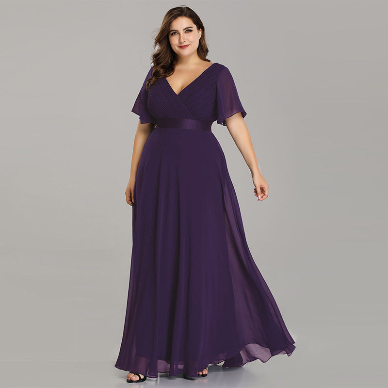 Chiffon Evening Dress – Elegant Long Gown for Women - HAIELIN