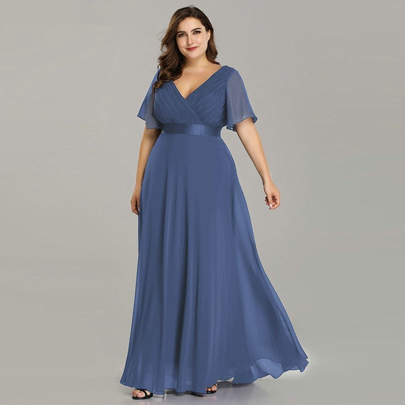 Chiffon Evening Dress – Elegant Long Gown for Women - HAIELIN