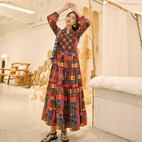 Women’s Printed High-Waisted V-Neck Skirt-Chic Casual Look Haielin