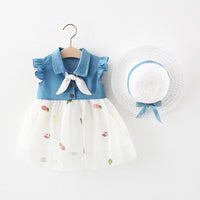 Fashion Girls Dress Streamer Denim Haielin