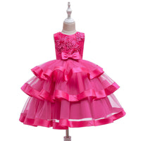 Girls Sleeveless Princess Dress – Mesh Cake Style Haielin