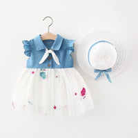 Fashion Girls Dress Streamer Denim Haielin