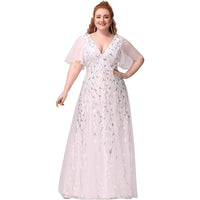 Women's Plus Size Bridesmaid Dress – Sequined Fishtail Gown Haielin