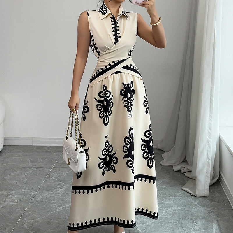 Women’s Sleeveless Blouse Lace-Up Skirt | Elegant Summer Look Haielin