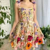 Embroidery Lace Dress – Sweet Floral A-Line Summer Dress Haielin