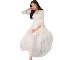Lace V-Neck Dress – Elegant Fairy Style Summer Outfit Haielin
