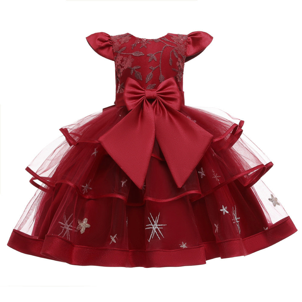 Girls Sleeveless Princess Dress – Mesh Cake Style Haielin