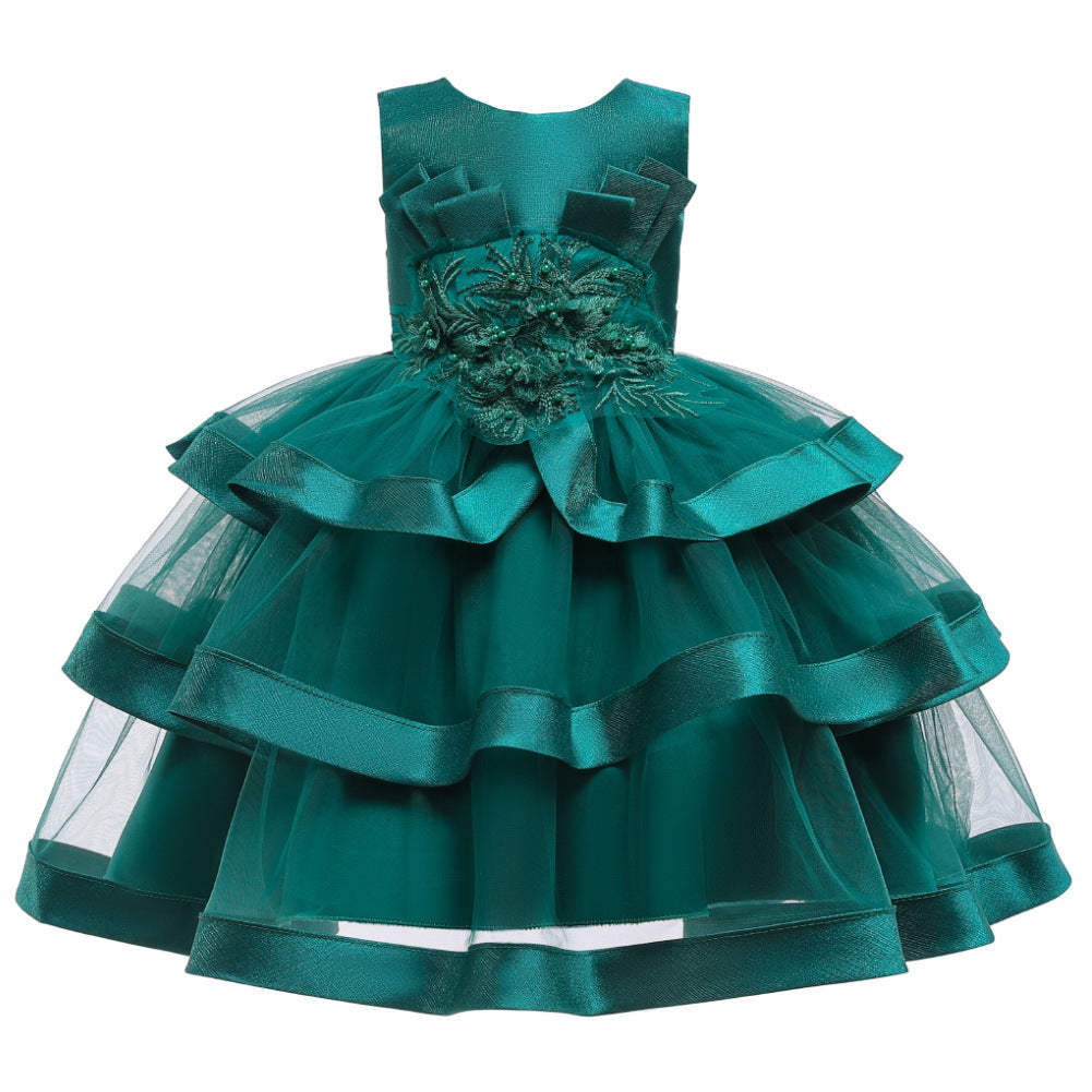 Children’s Princess Gown – Multi-Layer Pettiskirt Dress Haielin