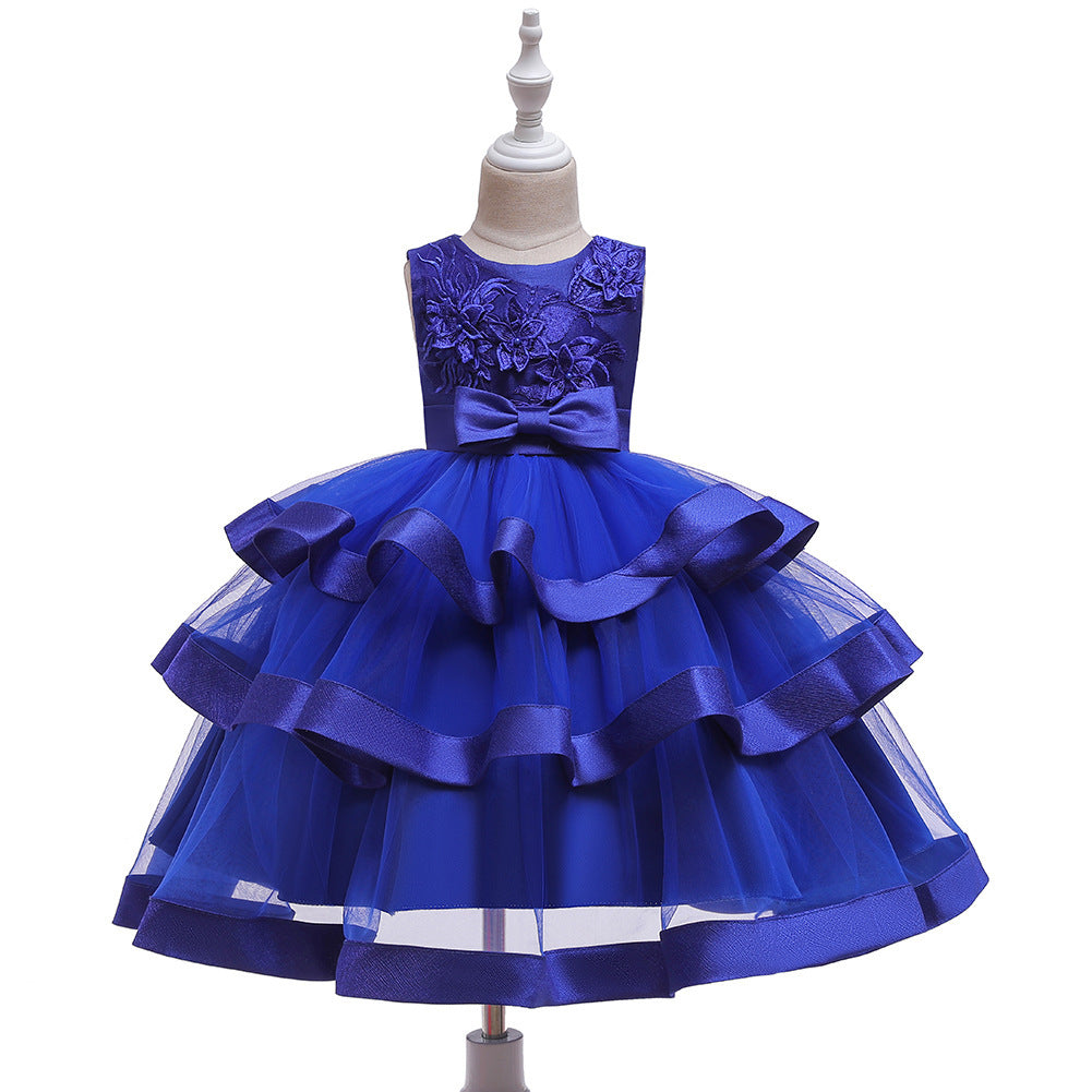 Girls Sleeveless Princess Dress – Mesh Cake Style Haielin