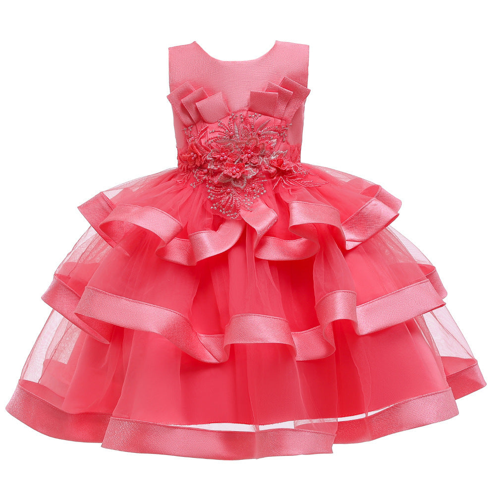 Children’s Princess Gown – Multi-Layer Pettiskirt Dress Haielin