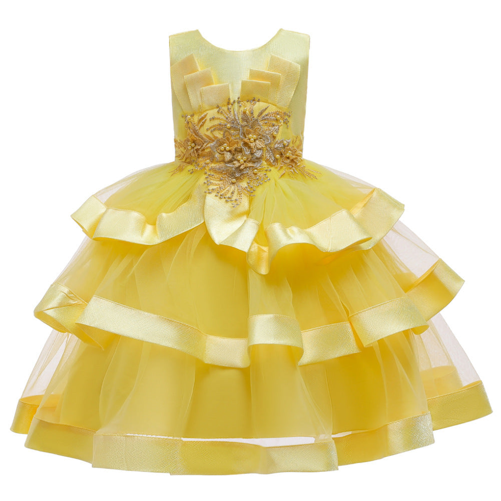 Children’s Princess Gown – Multi-Layer Pettiskirt Dress Haielin
