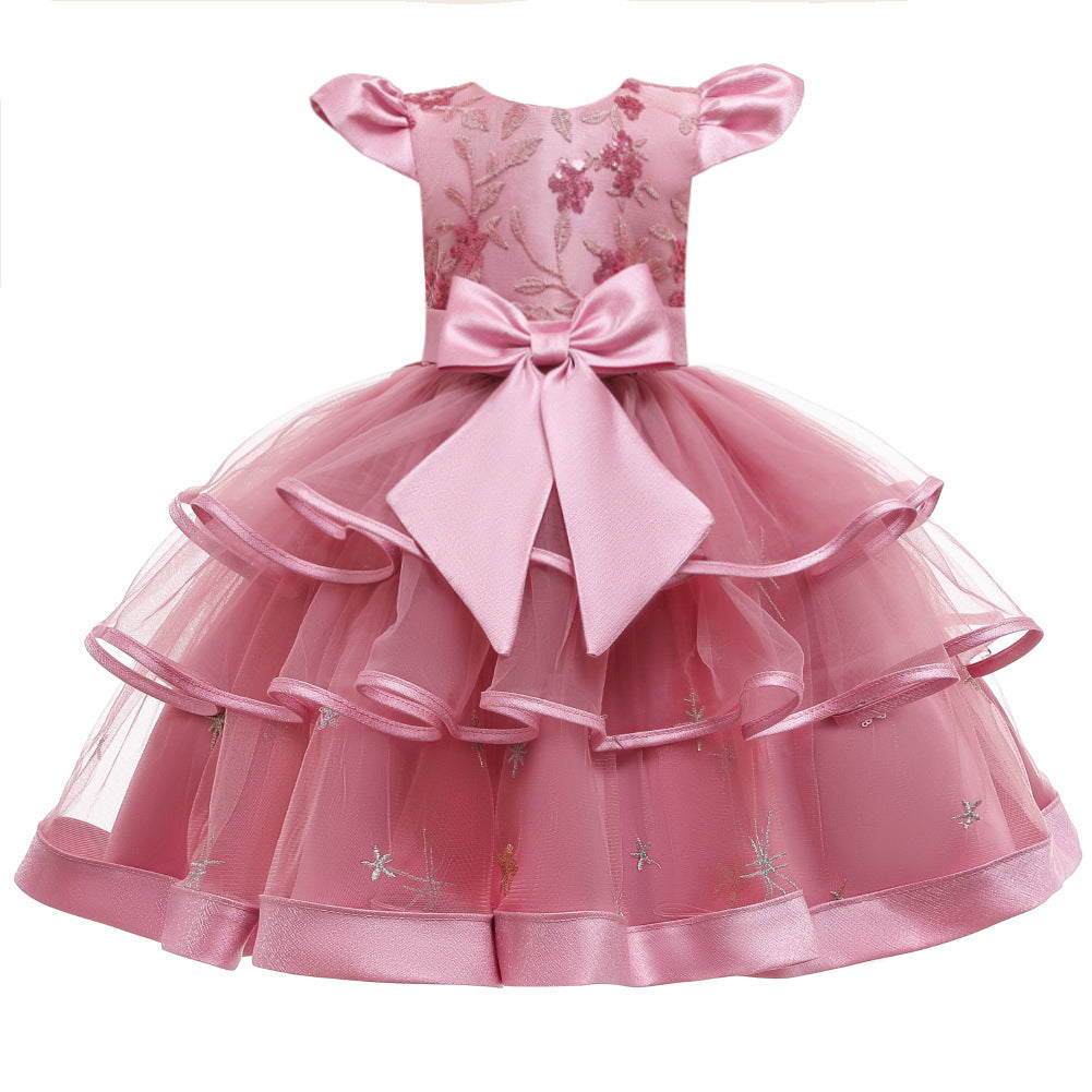 Girls Sleeveless Princess Dress – Mesh Cake Style Haielin