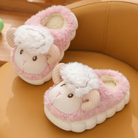 “Cartoon cotton slippers kids pink”