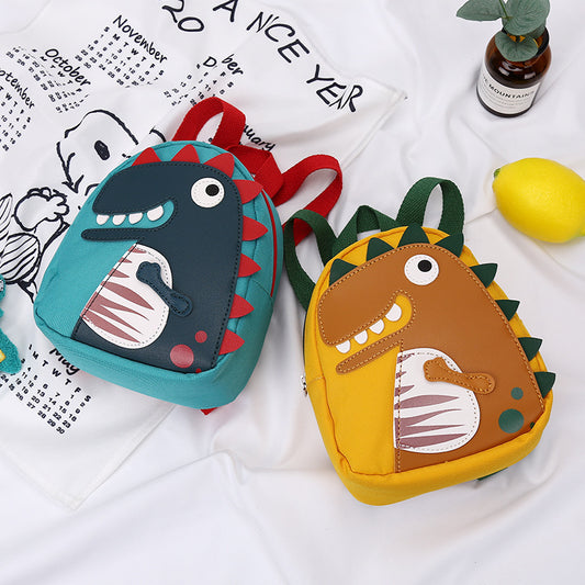 “Dinosaur kids backpack green color”