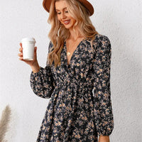 Floral Printed Dress – Elegant Long Sleeve Women’s Outfit Haielin
