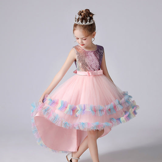 “Lace Flower Girl Dress Princess Catwalk”