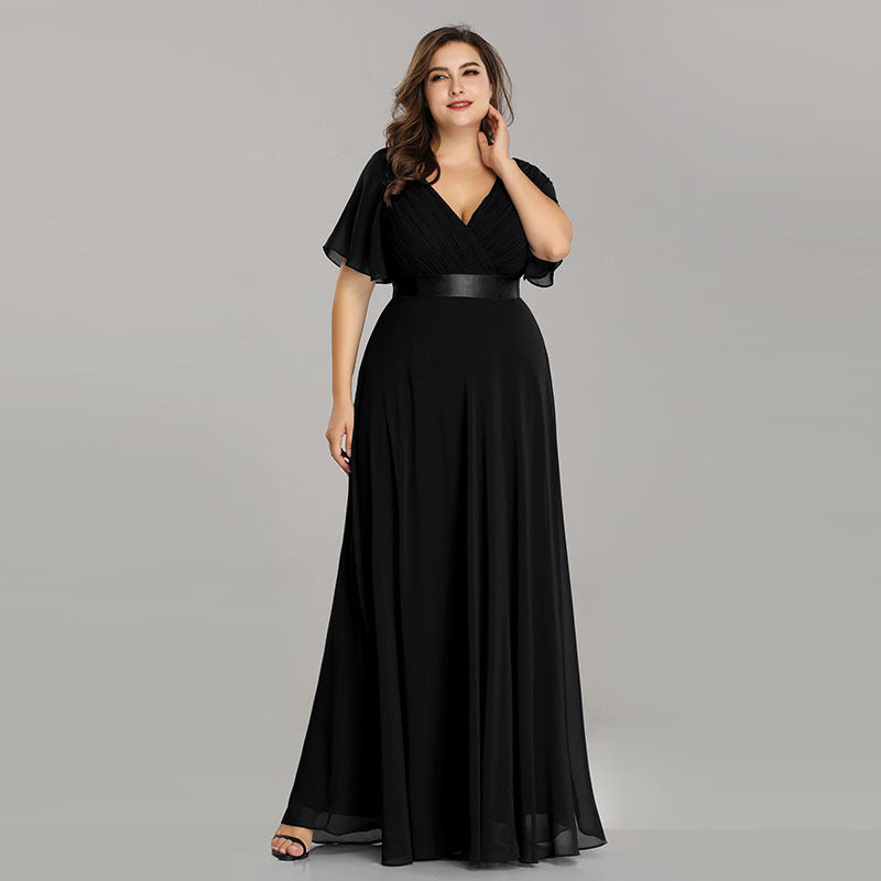 Chiffon Evening Dress – Elegant Long Gown for Women - HAIELIN