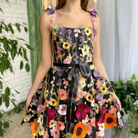 Embroidery Lace Dress – Sweet Floral A-Line Summer Dress Haielin