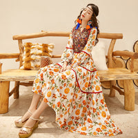 Women’s Printed High-Waisted V-Neck Skirt-Chic Casual Look Haielin