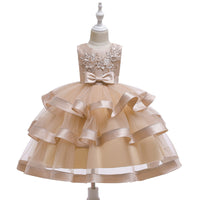 Girls Sleeveless Princess Dress – Mesh Cake Style Haielin