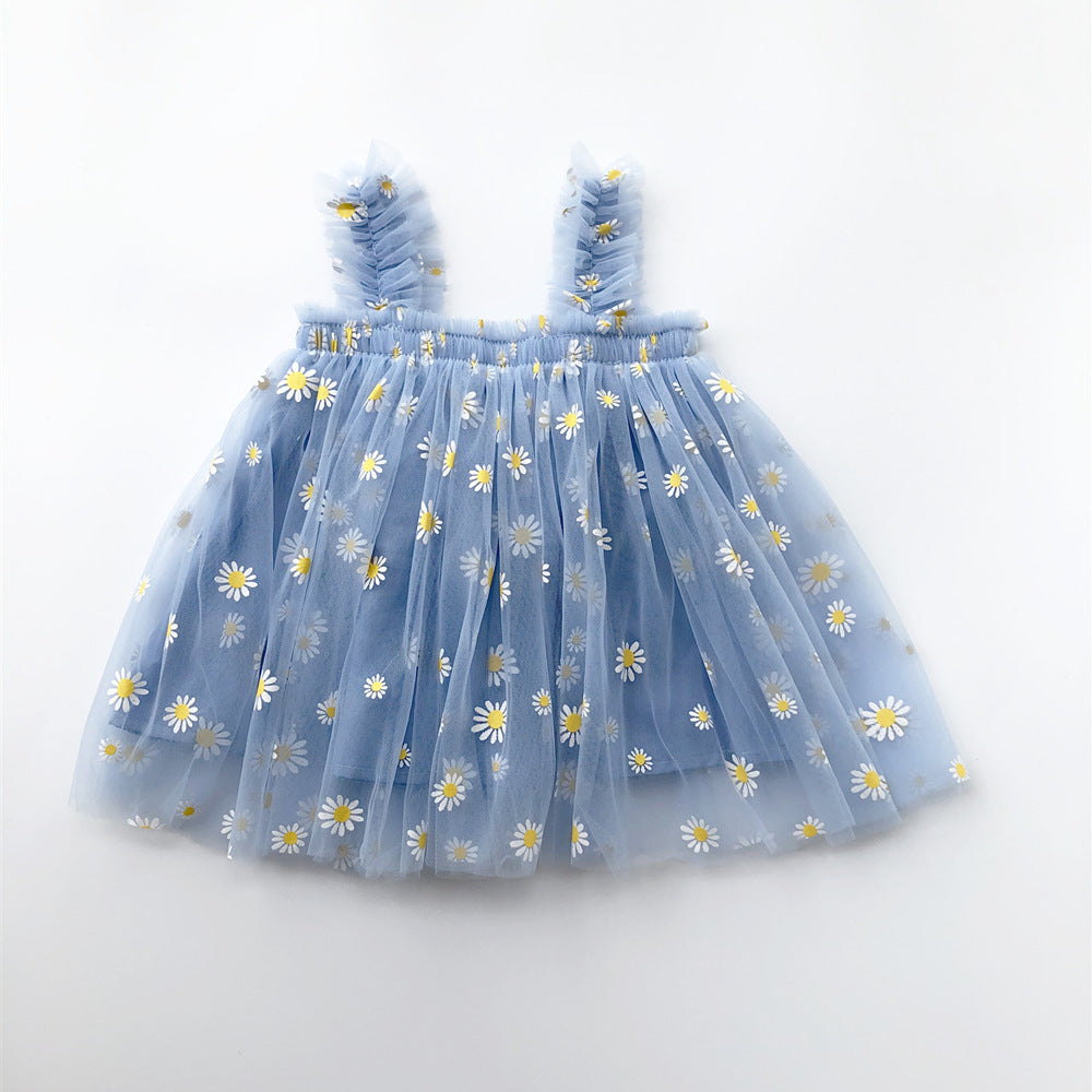 Flower Girl Dress Summer Princess White Gauze Skirt Haielin