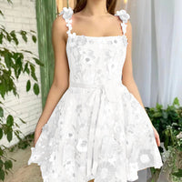 Embroidery Lace Dress – Sweet Floral A-Line Summer Dress Haielin