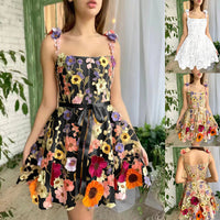 Embroidery Lace Dress – Sweet Floral A-Line Summer Dress Haielin