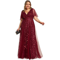 Women's Plus Size Bridesmaid Dress – Sequined Fishtail Gown Haielin
