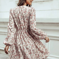 Floral Printed Dress – Elegant Long Sleeve Women’s Outfit Haielin