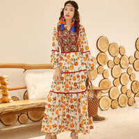 Women’s Printed High-Waisted V-Neck Skirt-Chic Casual Look Haielin