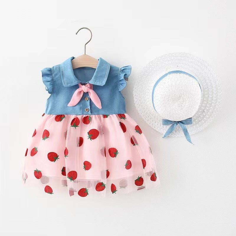 Fashion Girls Dress Streamer Denim Haielin