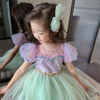 Children’s Mesh Princess Dress Short Sleeve Haielin