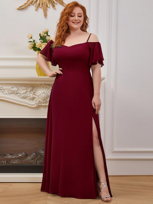 side slit detail on bridesmaid dress